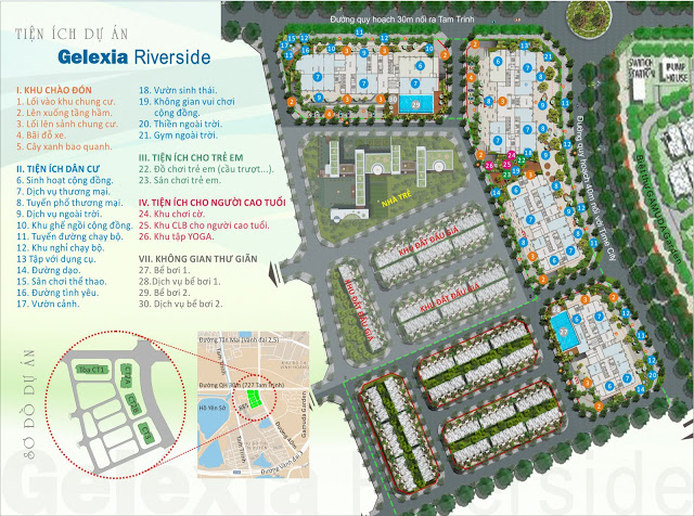tiện ích dự án gelexia riverside